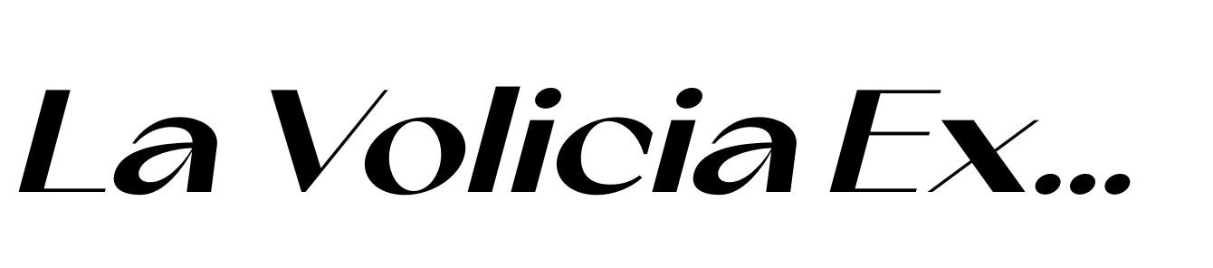 La Volicia Extra Bold Italic